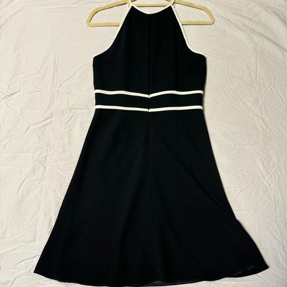 Black dress, zip up back